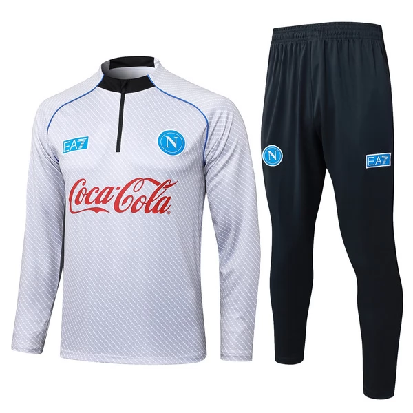 Komplet Bluza Treningowa SSC Napoli 2025-26 - 1-4 Zip Szary Komplet Bluza Treningowa SSC Napoli 2025-26 - 1-4 Zip Szary