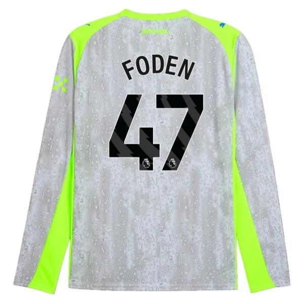 Koszulka Manchester City Foden 47 Trzeci Komplet 2025-2026 Longsleeve Koszulka Manchester City Foden 47 Trzeci Komplet 2025-2026 Longsleeve