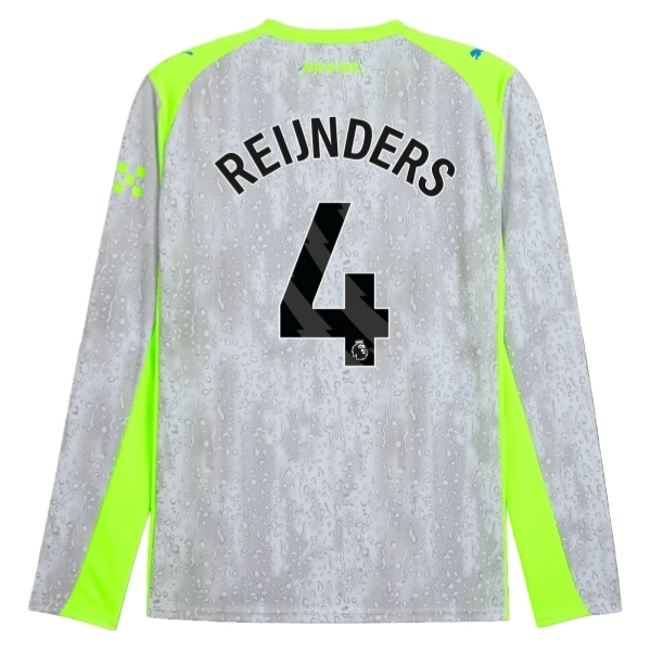 Koszulka Manchester City Reijnders 4 Trzeci Komplet 2025-2026 Longsleeve Koszulka Manchester City Reijnders 4 Trzeci Komplet 2025-2026 Longsleeve